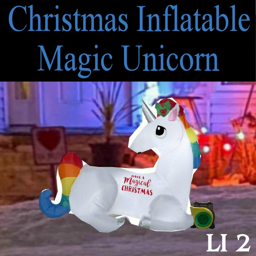 Second Life Marketplace Christmas Inflatable Magic Unicorn